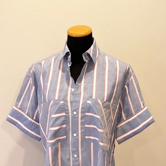 Palmer//Harding Short Sleeve Striped Shirt